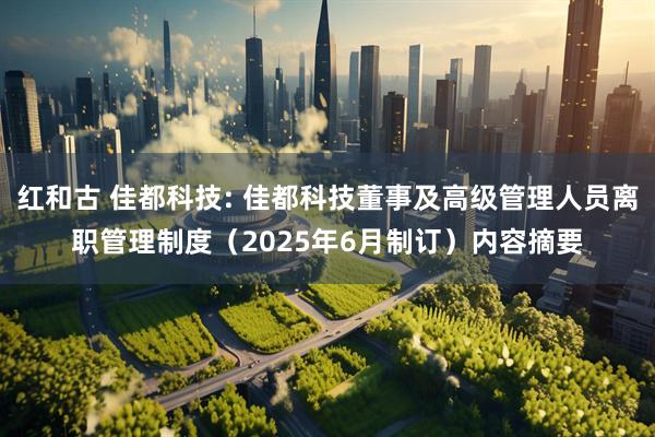 红和古 佳都科技: 佳都科技董事及高级管理人员离职管理制度（2025年6月制订）内容摘要